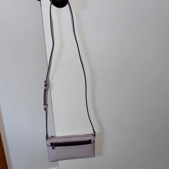 Kate Spade Crossbody Bag & Wallet Set • Light Purple Lilac Leather - Picture 5 of 8